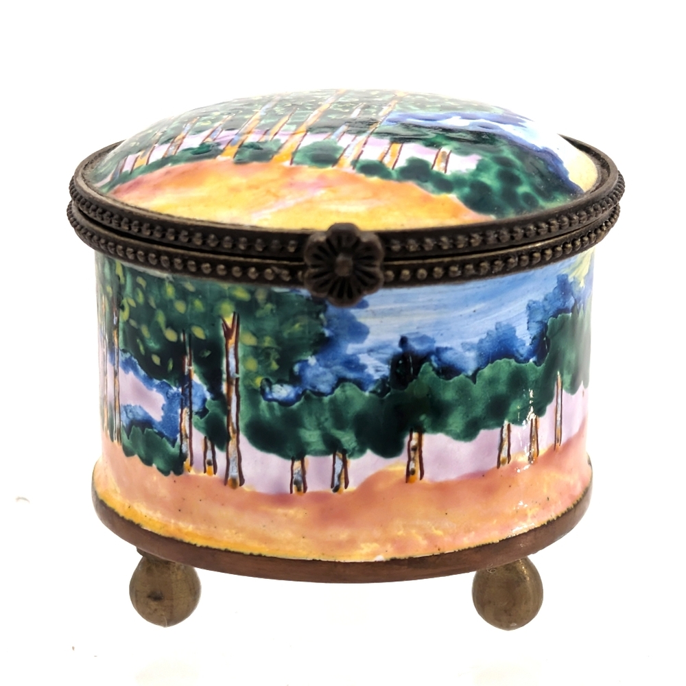 Vintage Collectable Kelvin Chen Signed & Numbered Monet Stamp/ Trinket/Pill Box